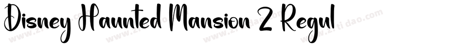 Disney Haunted Mansion 2 Regular字体转换